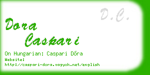 dora caspari business card